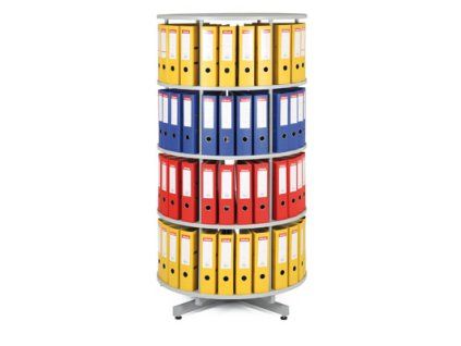 Archivační skříň otočná - 4 patra - šedá