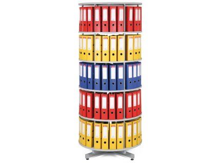 Archivační skříň otočná - 5 pater - šedá