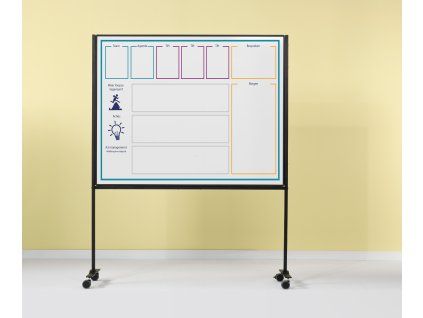 Pojízdná tabule Work Board s tiskem